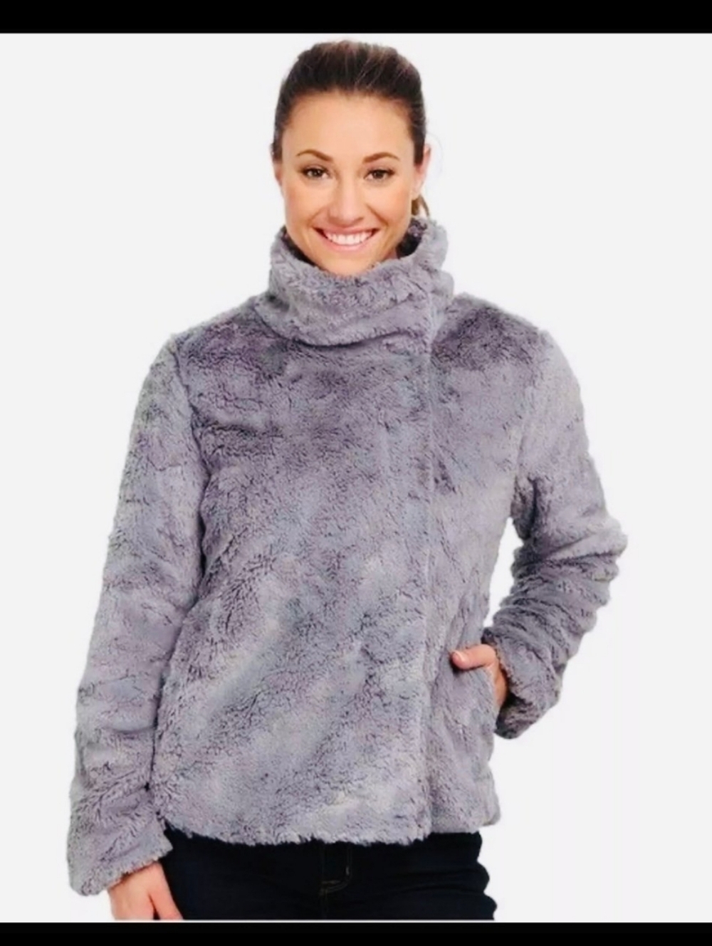 Patagonia Pelage Fuzzy Jacket Full Zip Gray Jacket Medium